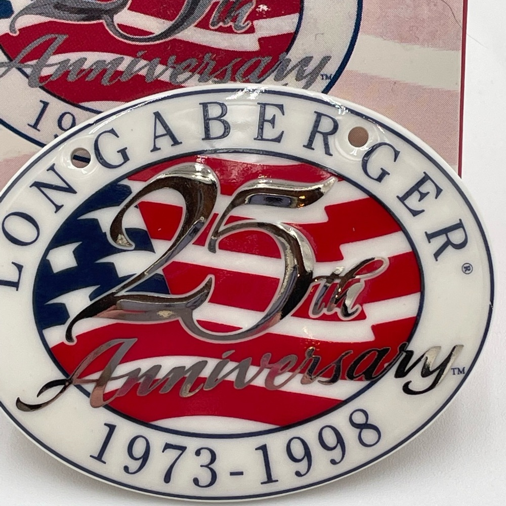 Longaberger Basket Tie On Collectors Club 25th Anniversary Edition Flag …